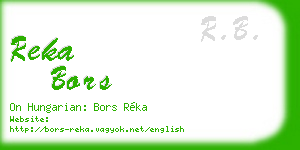 reka bors business card