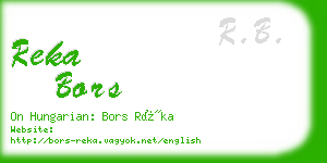 reka bors business card